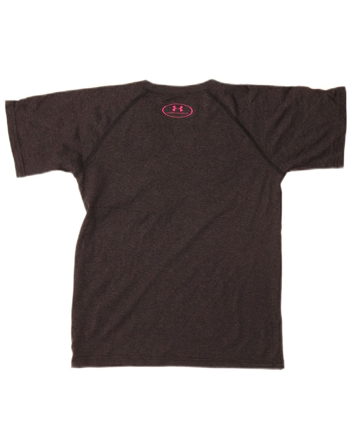 Свободная футболка с рисунком для девочек UNDER ARMOR, топ 7-8 лет, маленький серый цвет