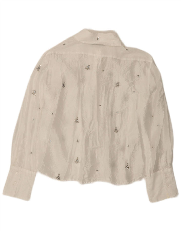 Женская блузка-рубашка оверсайз ZARA UK 6 XS Белая