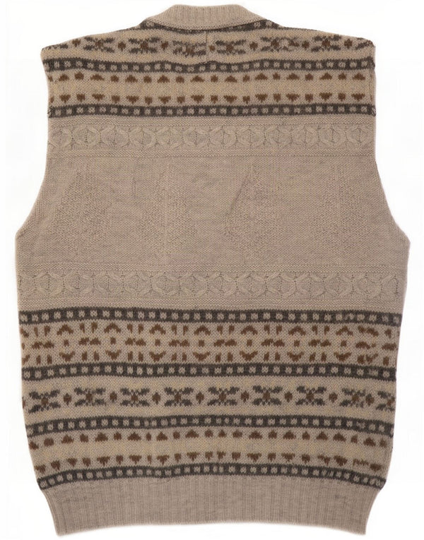 Мужская майка-майка Benetton, маленькая серая, Fair Isle