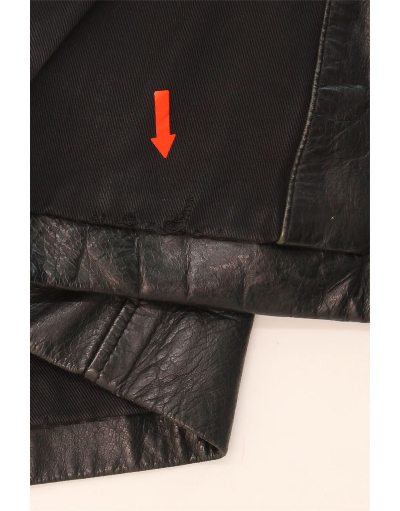 CATERPILLAR Mens Leather Jacket UK 40 Large Black Leather Vintage Caterpillar and Second-Hand Caterpillar from Messina Hembry 