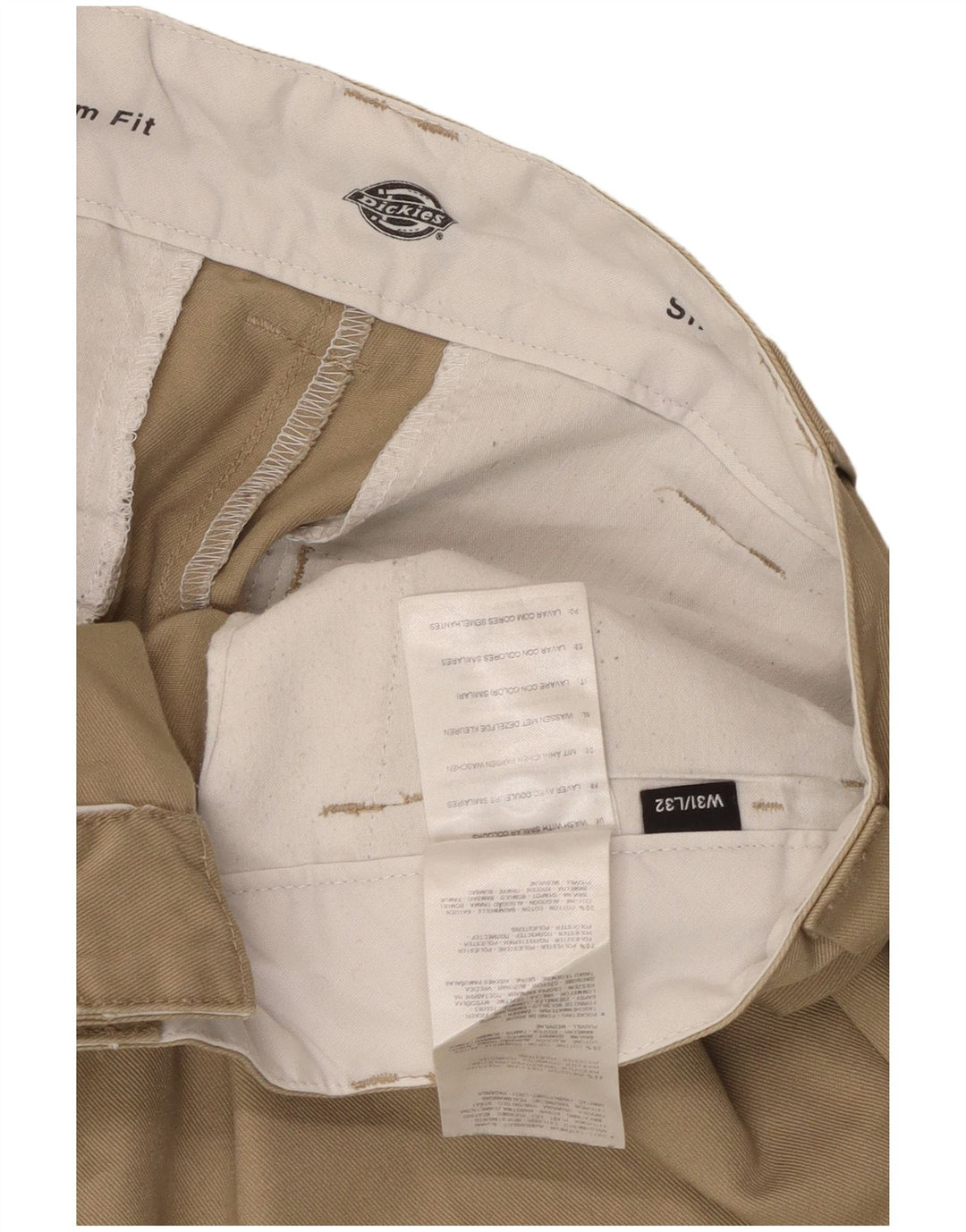 Мужские узкие шорты чинос Dickies W31, средний бежевый, полиэстер