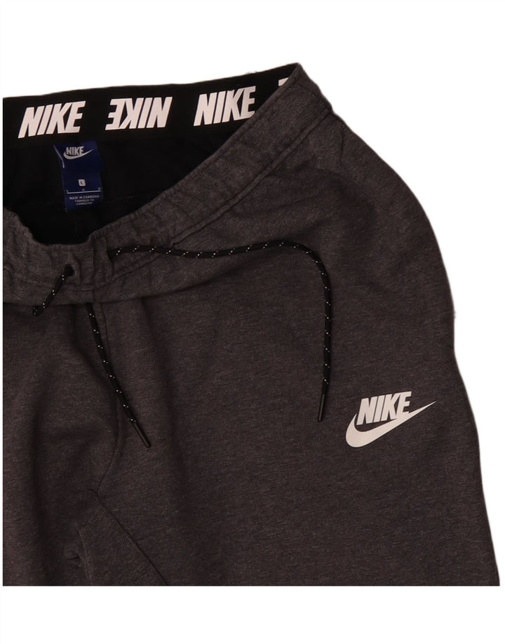 Мужские спортивные брюки Nike, джоггеры, большие серые, хлопковые