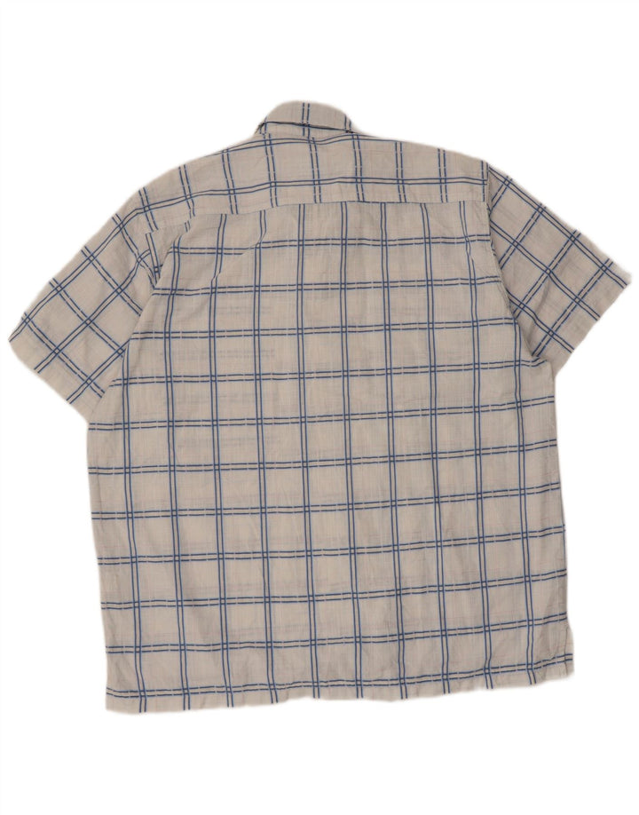 Мужская рубашка Rohan с коротким рукавом, большая белая клетка из полиэстера