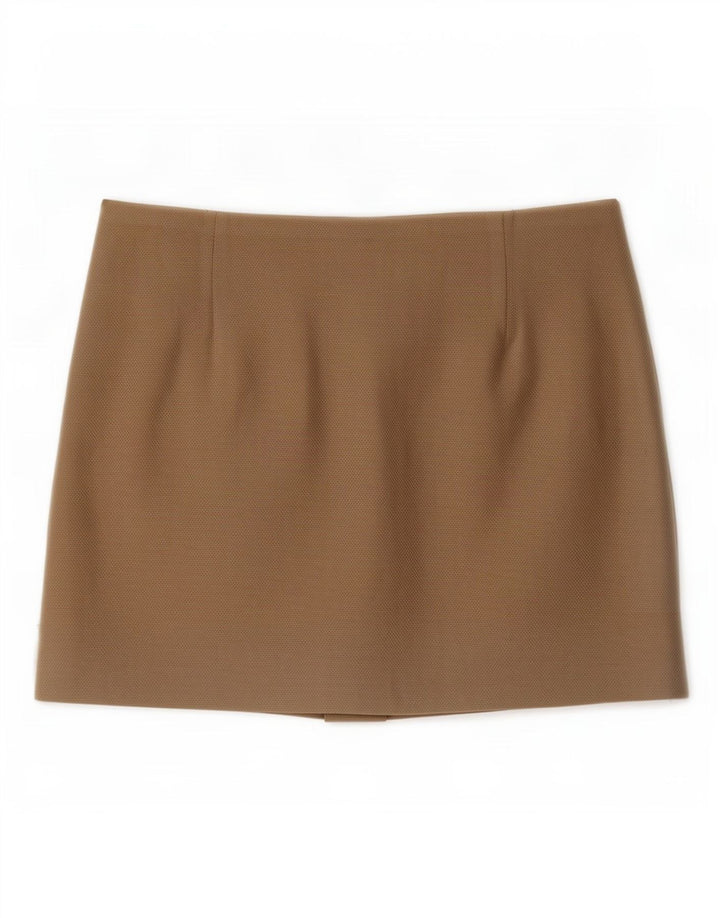 Женская мини-юбка Zara XS W24 Бежевая