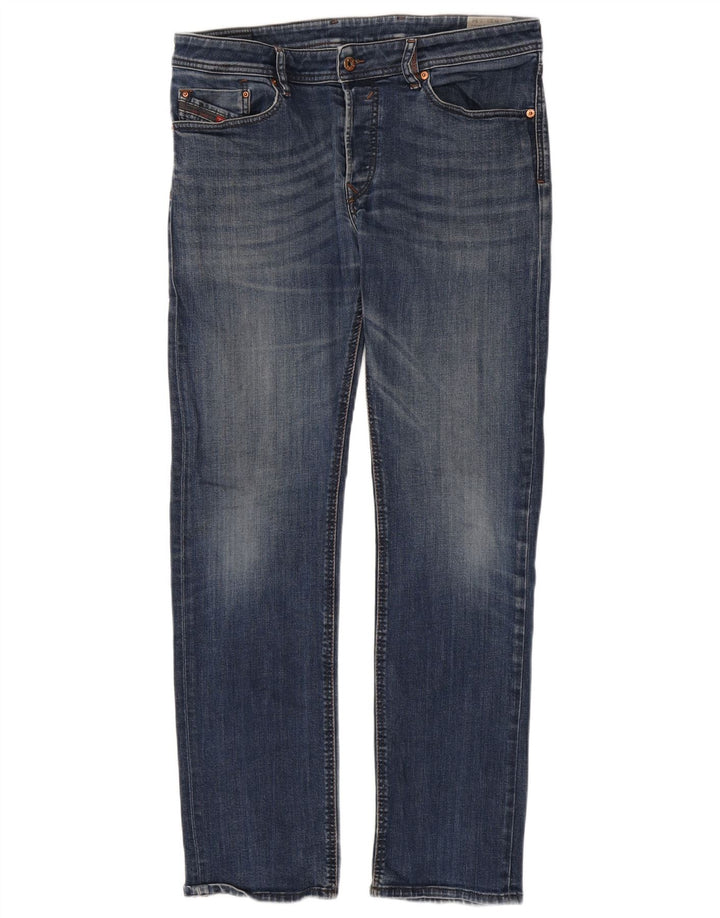 Мужские прямые джинсы Diesel Waykee Regular W33 L34, синий хлопок