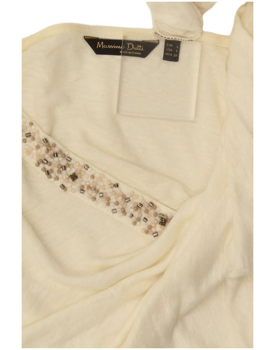 Женская футболка Massimo Dutti Top UK 14, большая белая