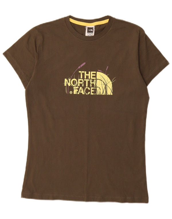 Женская футболка с рисунком The North Face Top UK 16, большой хлопок цвета хаки