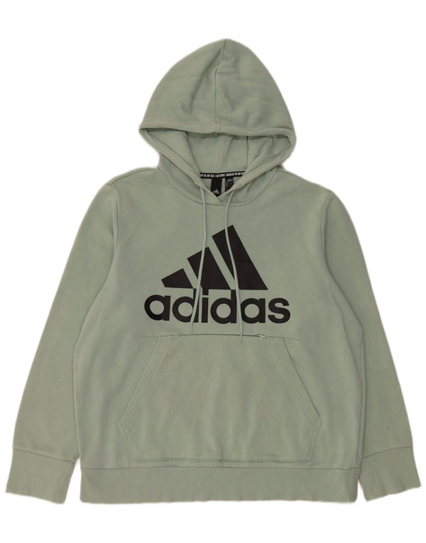 Женский джемпер с капюшоном ADIDAS UK 20/22 XL, зеленый хлопок