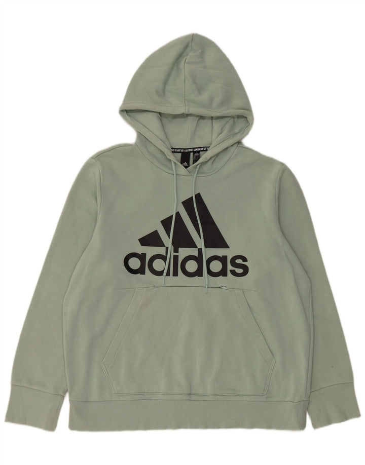 Женский джемпер с капюшоном ADIDAS UK 20/22 XL, зеленый хлопок