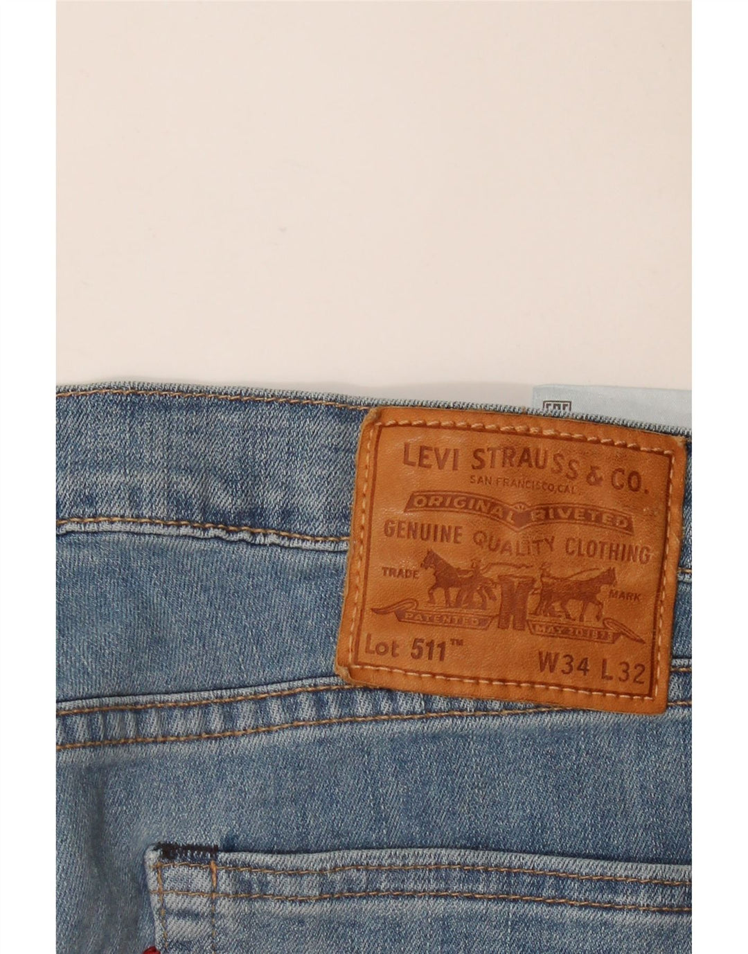 Мужские джинсы Levi's Slim 511 W34 L32 синие, хлопок