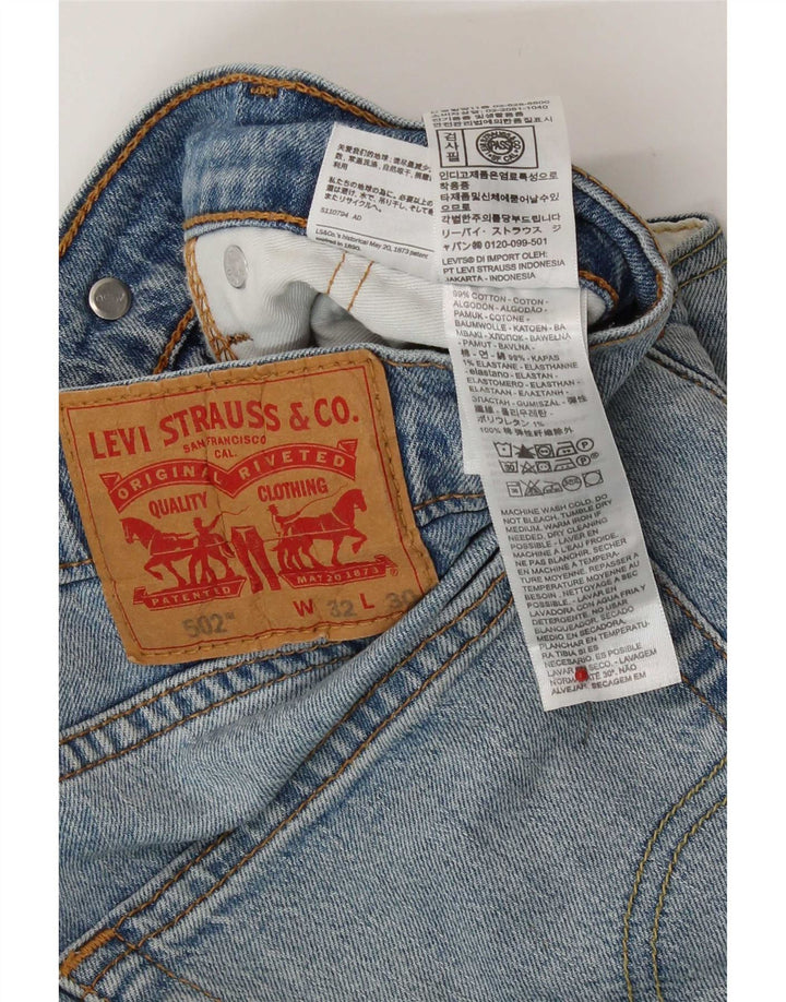 Женские прямые джинсы Levi's 502 W32 L27 синие, хлопок