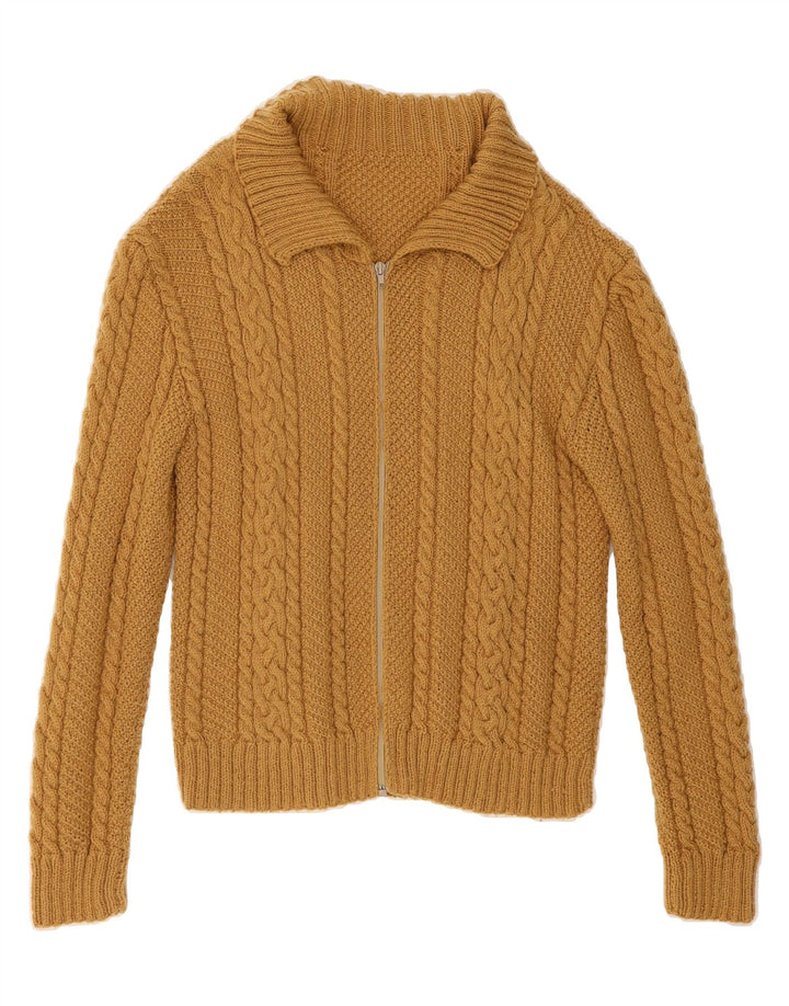 VINTAGE Womens Cardigan Sweater UK 12 Medium Brown Vintage Vintage and Second-Hand Vintage from Messina Hembry 