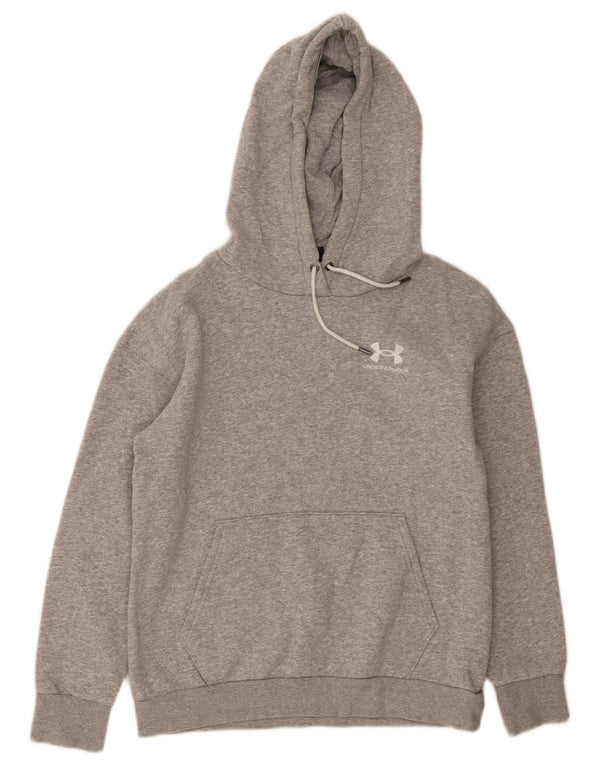 Женский джемпер с капюшоном оверсайз Under Armour UK 6 XS, серый хлопок с крапинками