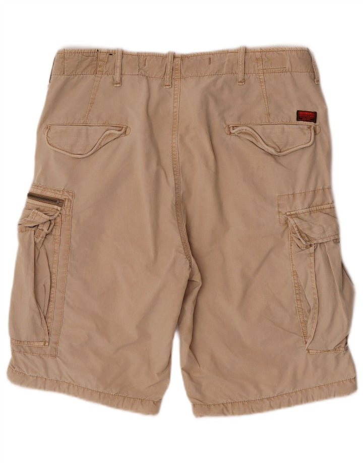 Мужские шорты-карго Superdry W34, большие, бежевые, хлопок