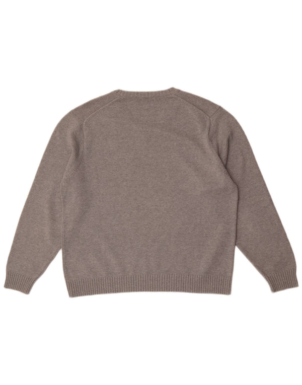 Мужской джемпер с v-образным вырезом Marks & Spencer Blue Harbor UK 41/43, большой серый