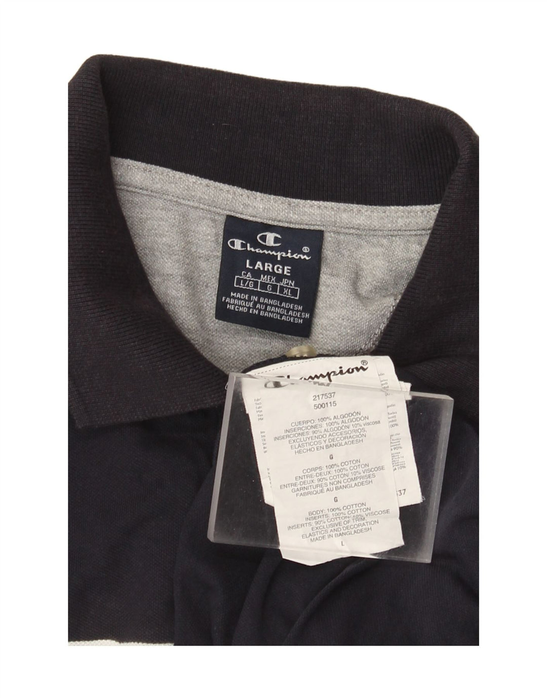 Мужская рубашка-поло Champion, большая хлопковая темно-синяя полоска