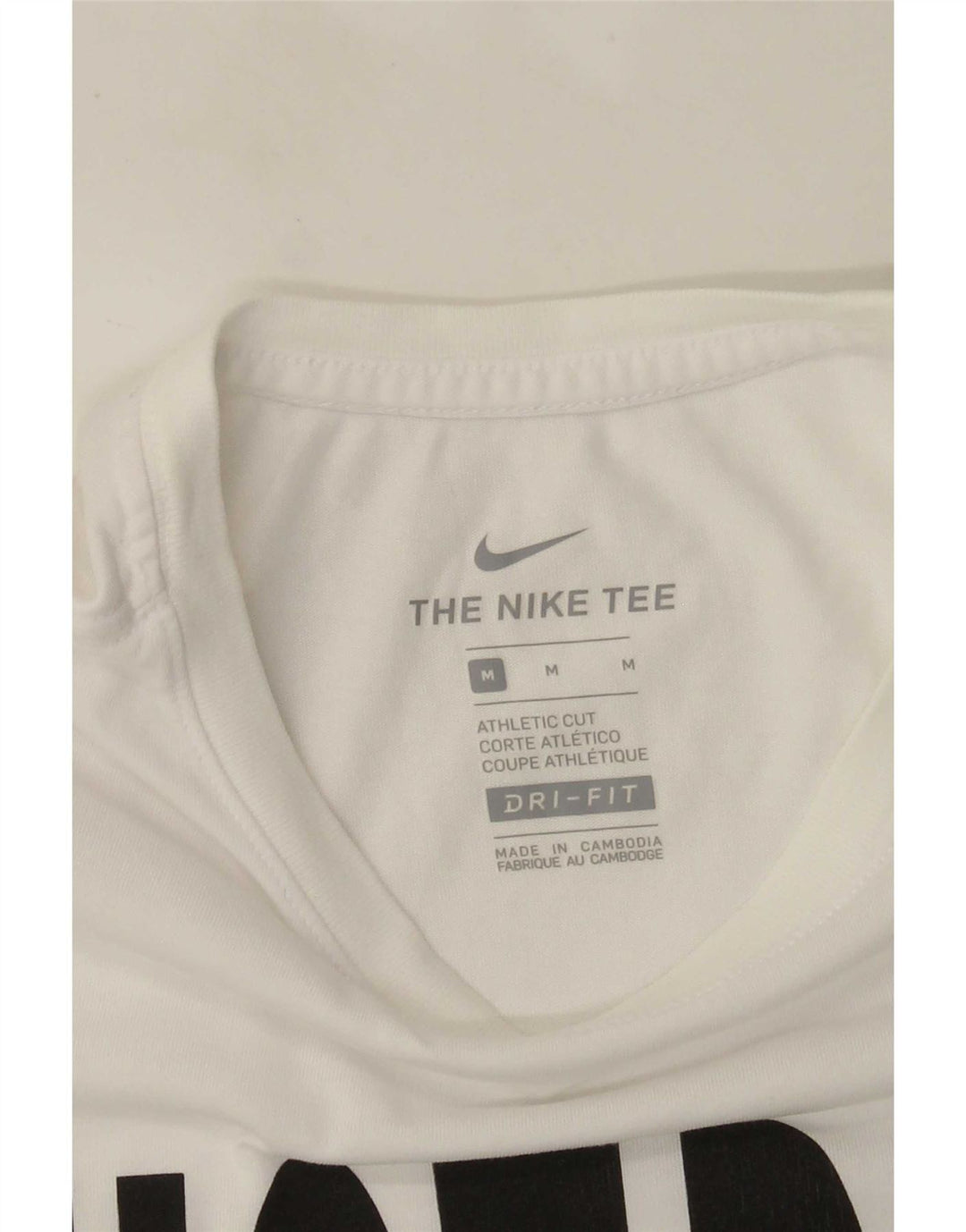 Мужская футболка с рисунком NIKE Dri Fit, средний белый цвет