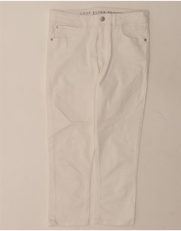 Женские укороченные джинсы Marks & Spencer UK 12 Medium W30 L21 Белые