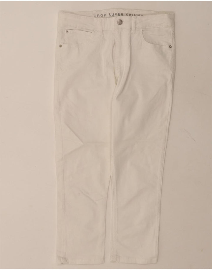 Женские укороченные джинсы Marks & Spencer UK 12 Medium W30 L21 Белые
