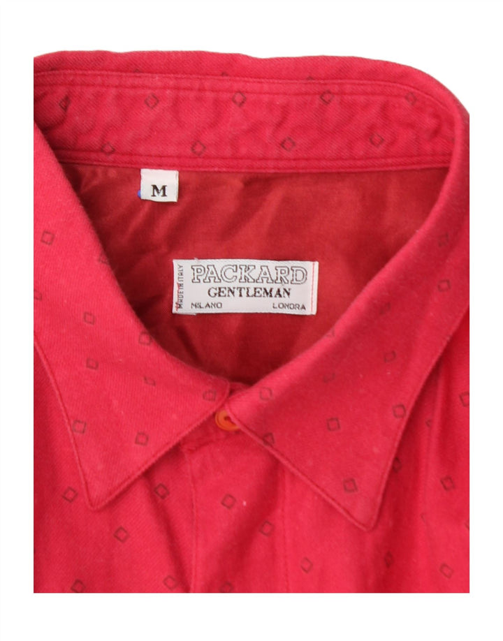 PACKARD Mens Shirt Medium Red Geometric Vintage Packard and Second-Hand Packard from Messina Hembry 