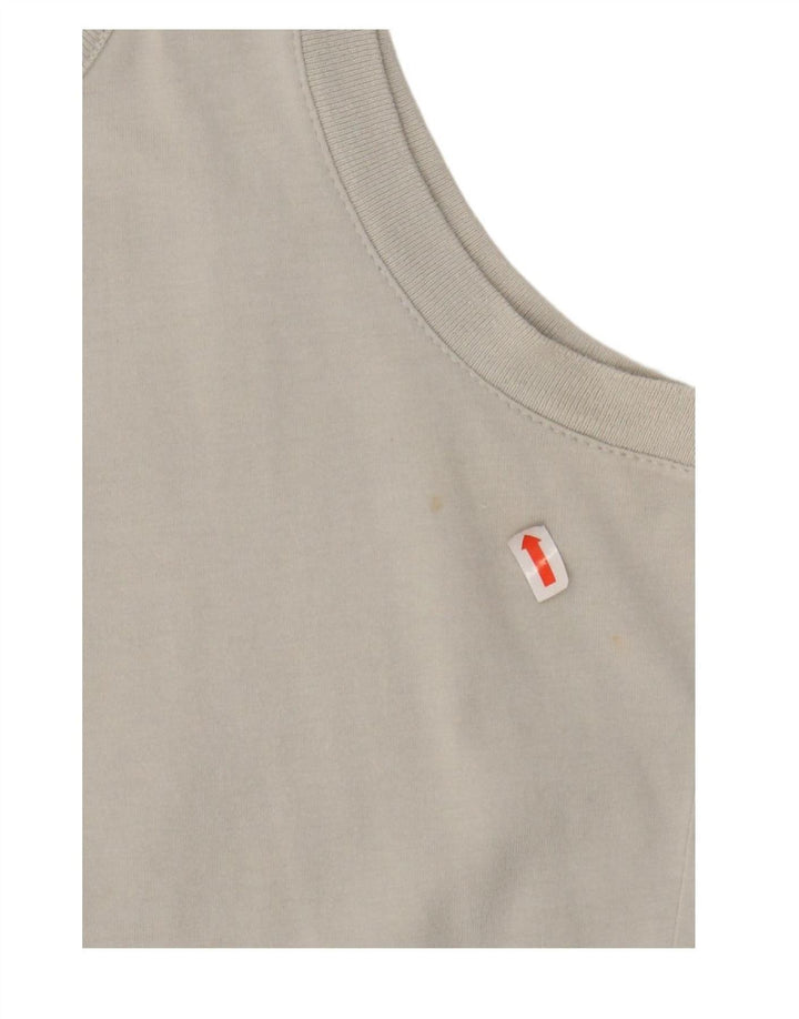 CHAMPION Womens Crop Vest Top UK 12 Medium Grey Cotton
