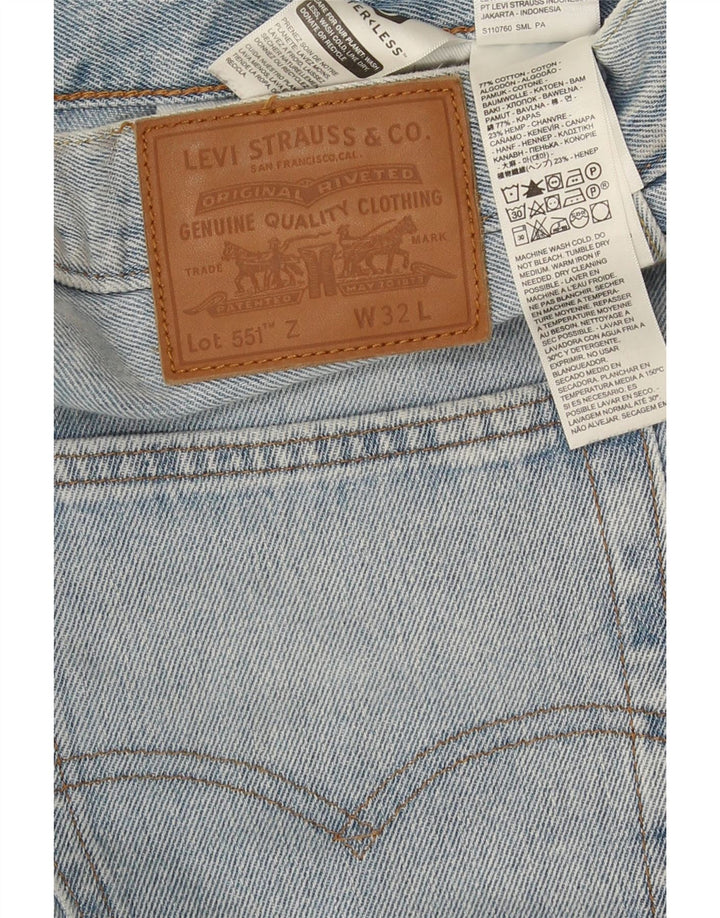 Мужские прямые джинсы Levi's 551 W32 L28 синие, хлопок