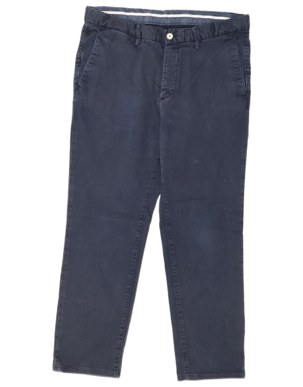 Мужские брюки-чиносы Massimo Dutti Slim Fit EU 42 Large W32 L26 Темно-синие