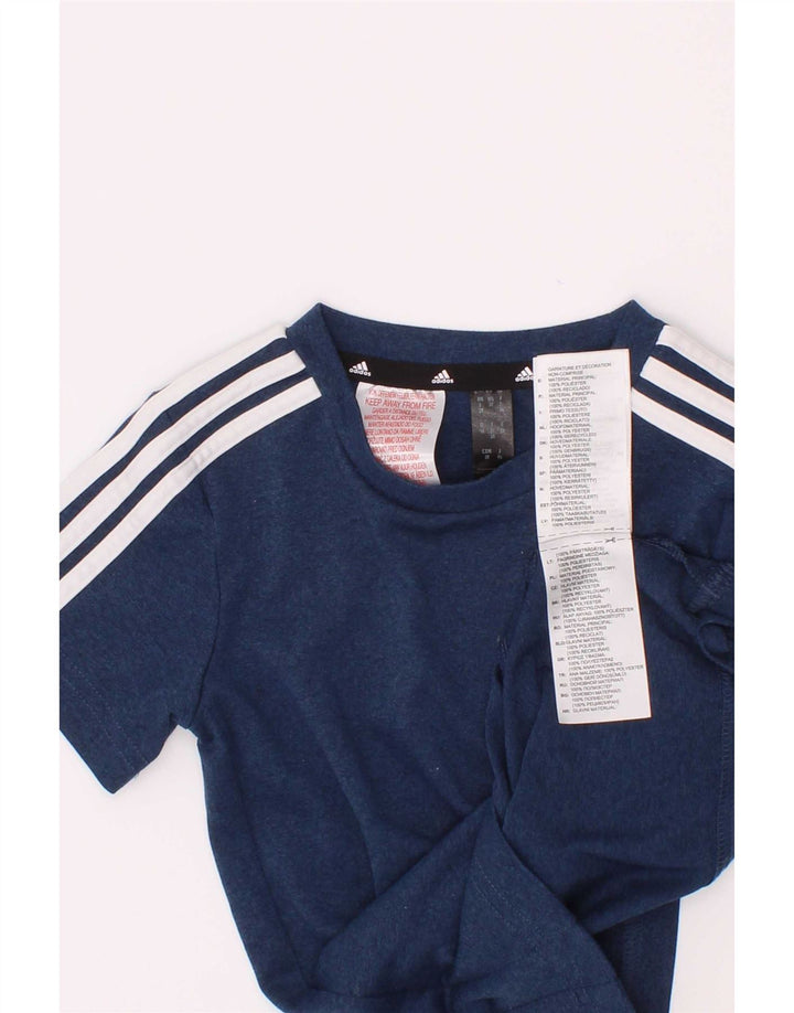 Футболка Adidas Aeroready для мальчиков, топ 2–3 лет, синий полиэстер