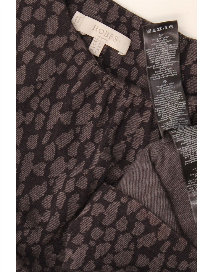 Женское облегающее платье HOBBS UK 12, хлопок среднего серого цвета с пятнами