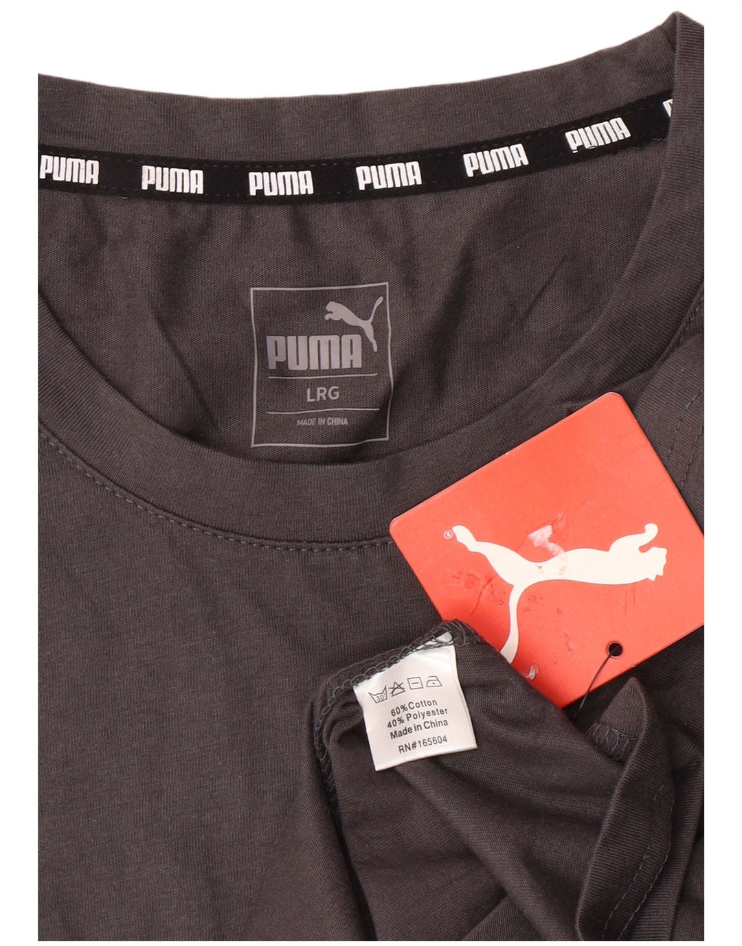 Мужская футболка PUMA, большой серый хлопок