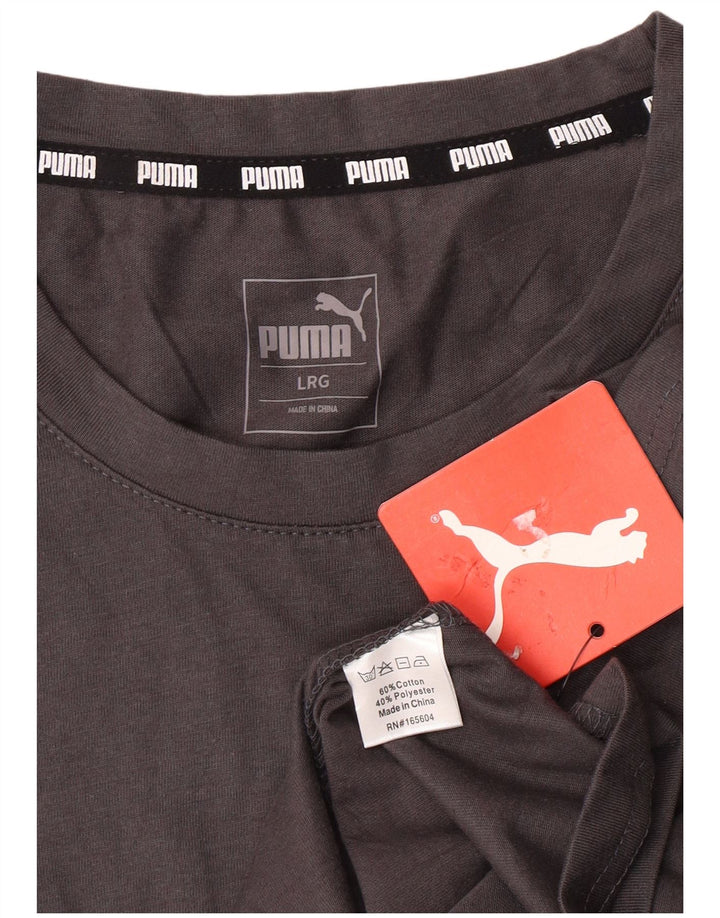 Мужская футболка PUMA, большой серый хлопок