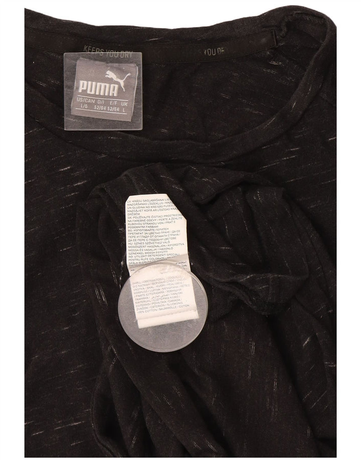 Мужская футболка Puma, большой серый хлопок с крапинками