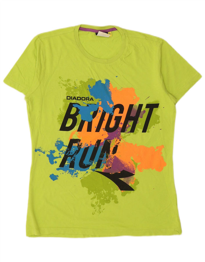 DIADORA Мужская футболка с рисунком, маленький зеленый