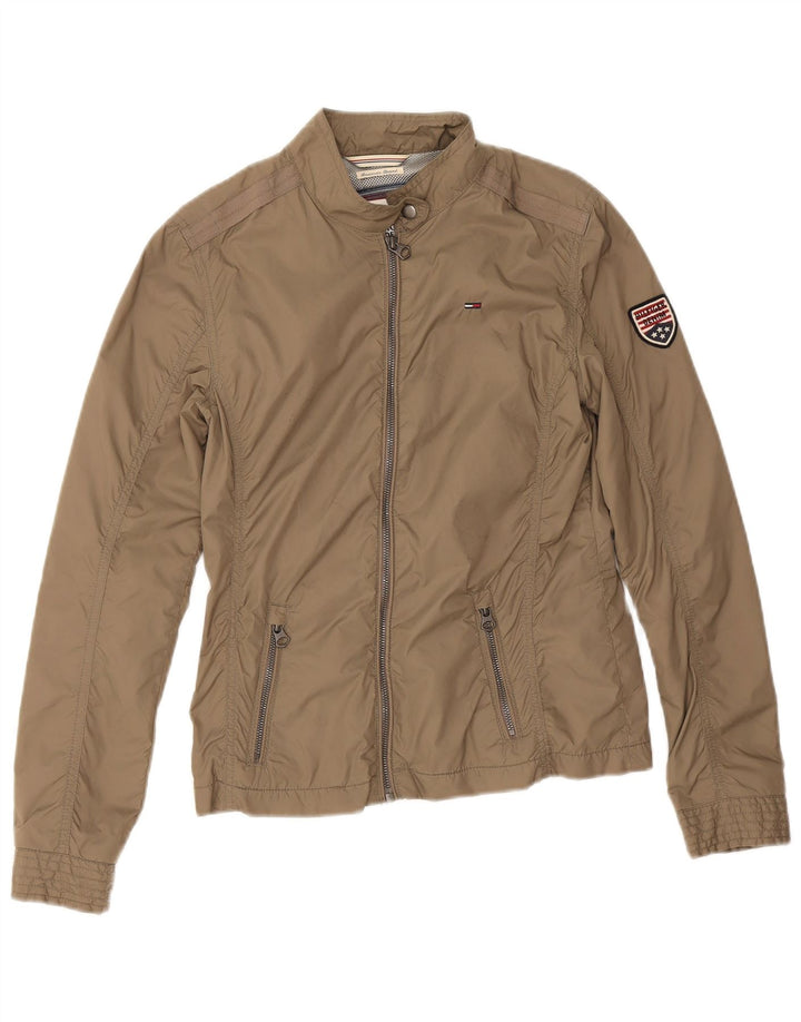 Женская дождевик Tommy Hilfiger UK 10, маленькая, бежевый, нейлон