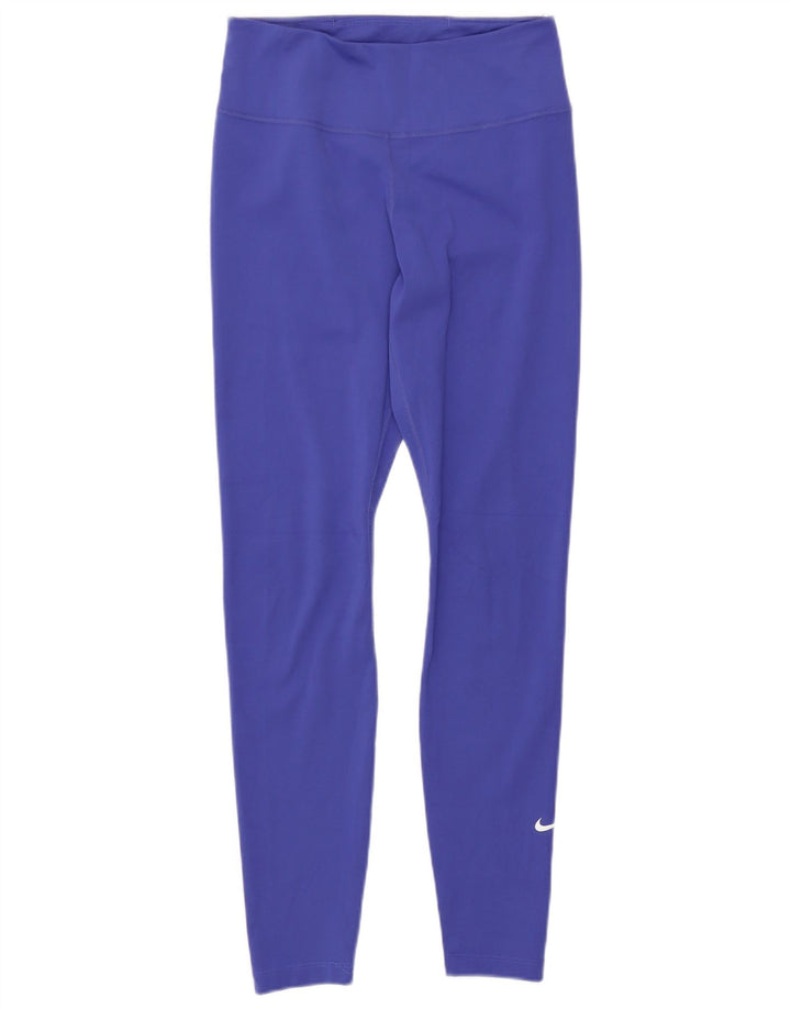 Женские леггинсы Nike Dri Fit UK 8, маленькие синие, полиэстер