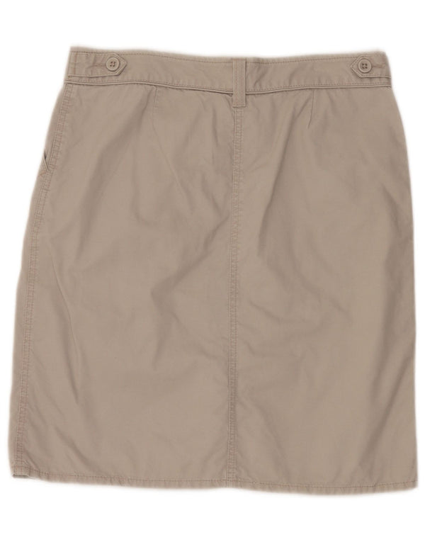 Женская юбка-карандаш Marks & Spencer UK 12 Medium W32 Бежевый хлопок