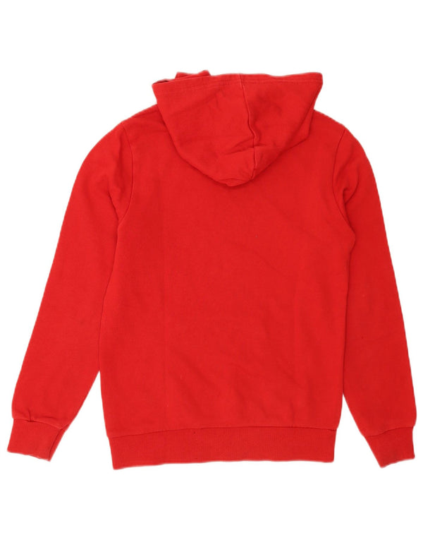 Джемпер с капюшоном Benetton для мальчиков 10–11 лет, XL, красный, хлопок с цветными блоками