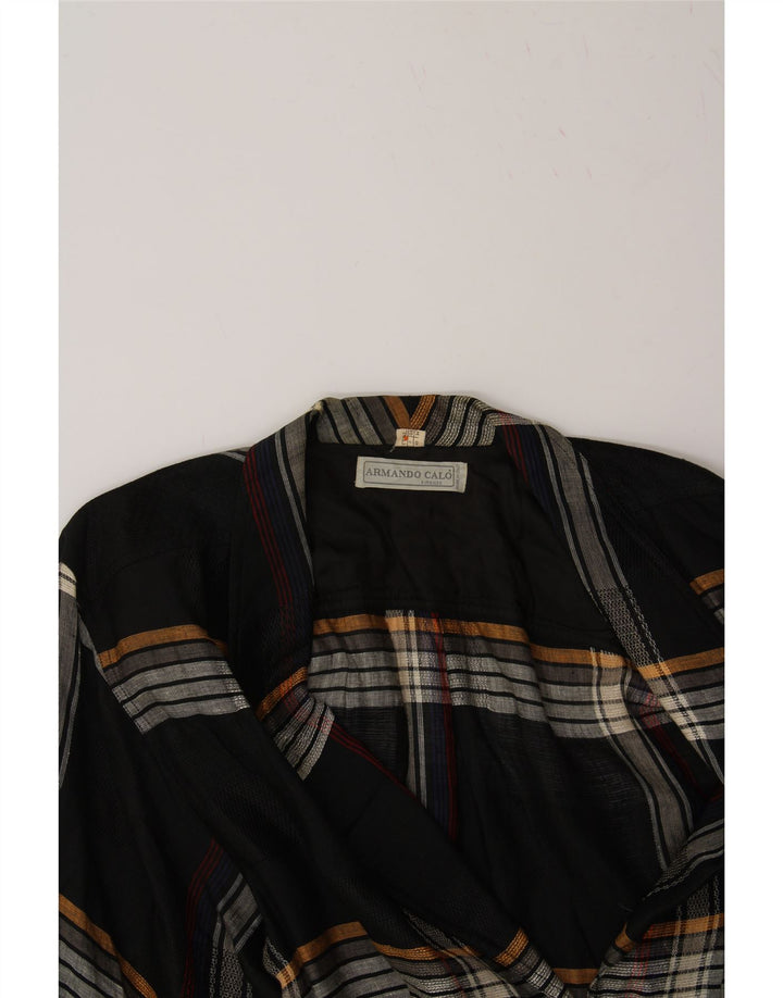ARMANDO CALO Womens Longline Oversized Blazer Jacket US 10 Large Black Vintage Armando Calo and Second-Hand Armando Calo from Messina Hembry 