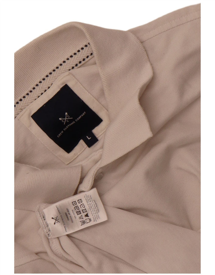 ОДЕЖДА ЭКИПАЖА Мужская рубашка-поло большого размера из хлопка белого цвета