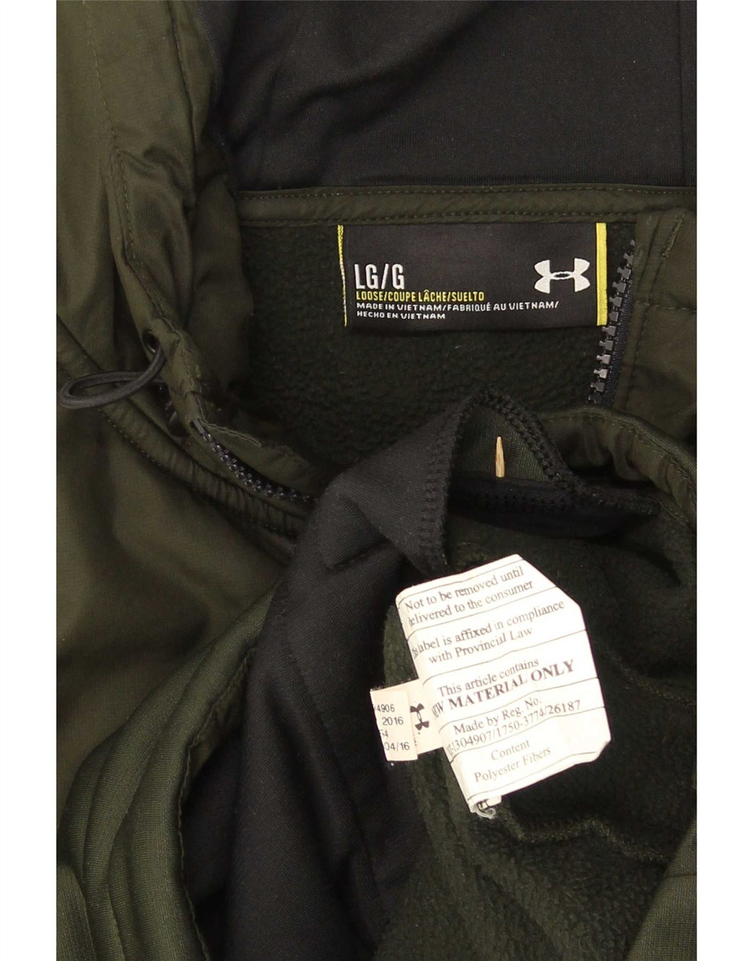 Мужская парка Under Armour с капюшоном, пуловер, спортивный костюм, верхняя куртка, большая зеленая