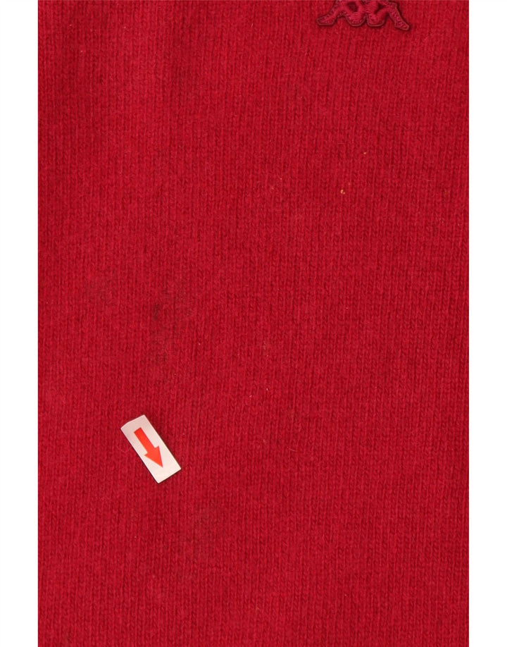 Мужской свитер Kappa с вырезом лодочкой, большой красный из овечьей шерсти