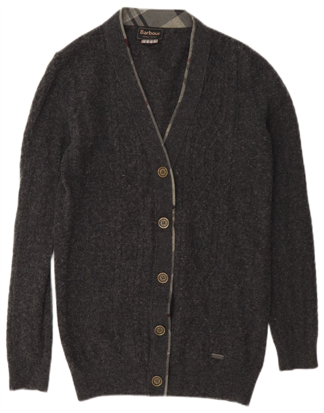 Женский кардиган Barbour UK 10, маленький серый шерстяной свитер