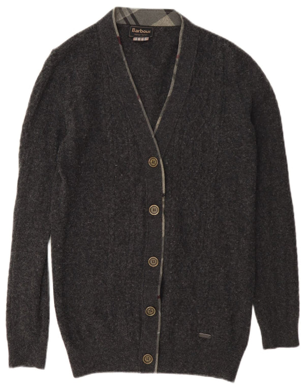 Женский кардиган Barbour UK 10, маленький серый шерстяной свитер