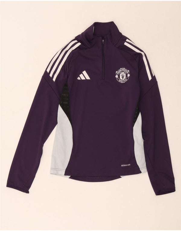 Adidas Girls Manchester United Графический топ с длинными рукавами 11-12 лет Фиолетовый
