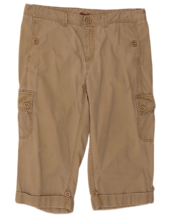 Женские шорты-бермуды Eddie Bauer, США 14, XL, W34, бежевый, хлопок