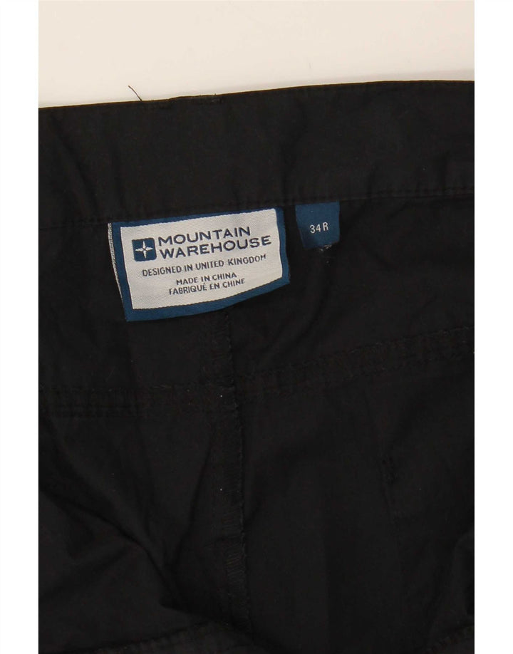 Мужские прямые брюки-карго Mountain Warehouse W34 L32, черный полиэстер