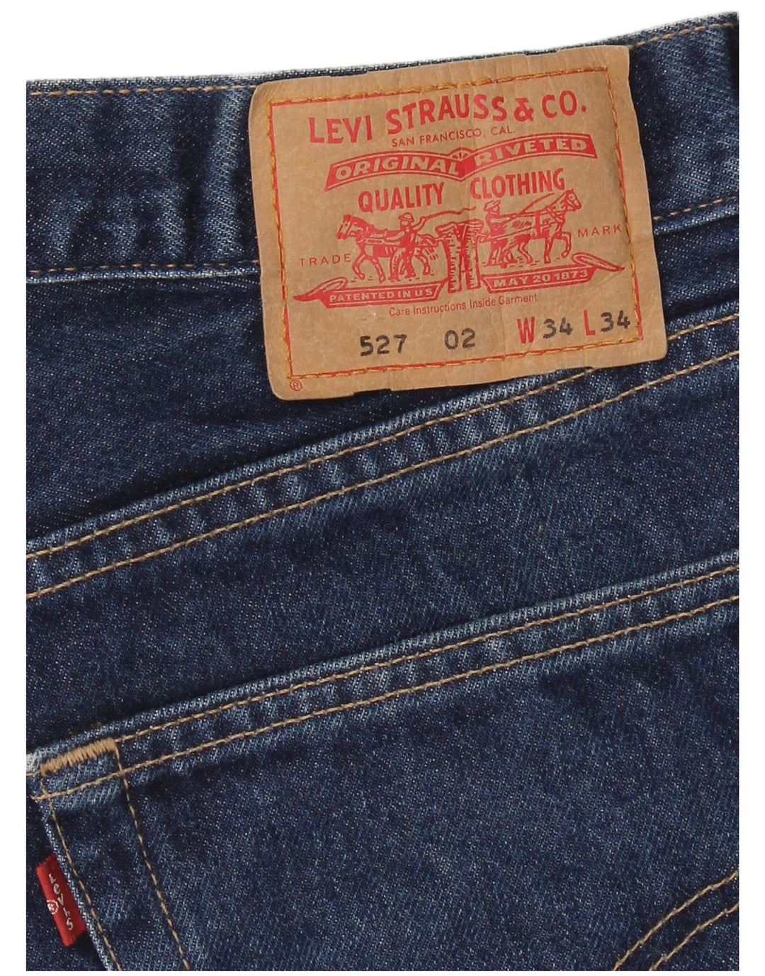 Мужские джинсы Levi's 527 Bootcut W34 L34 Темно-синие