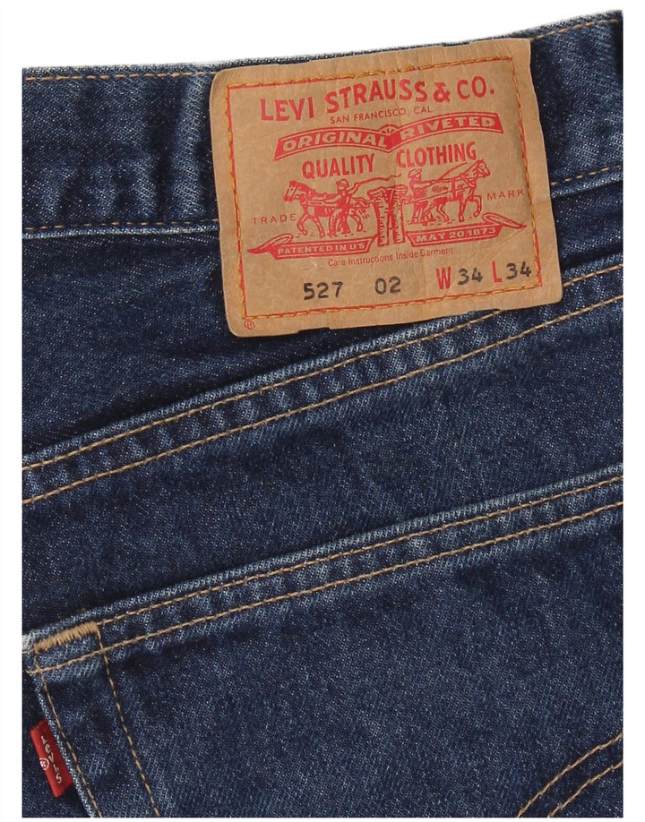 Мужские джинсы Levi's 527 Bootcut W34 L34 Темно-синие