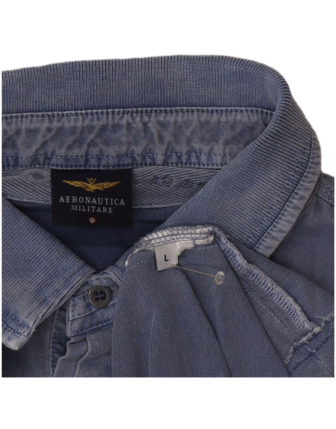 Мужская рубашка поло с графическим рисунком Aeronautica Militare, большая синяя