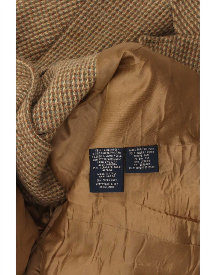 Женский пиджак на трех пуговицах Ralph Lauren, США 10, большая коричневая клетка